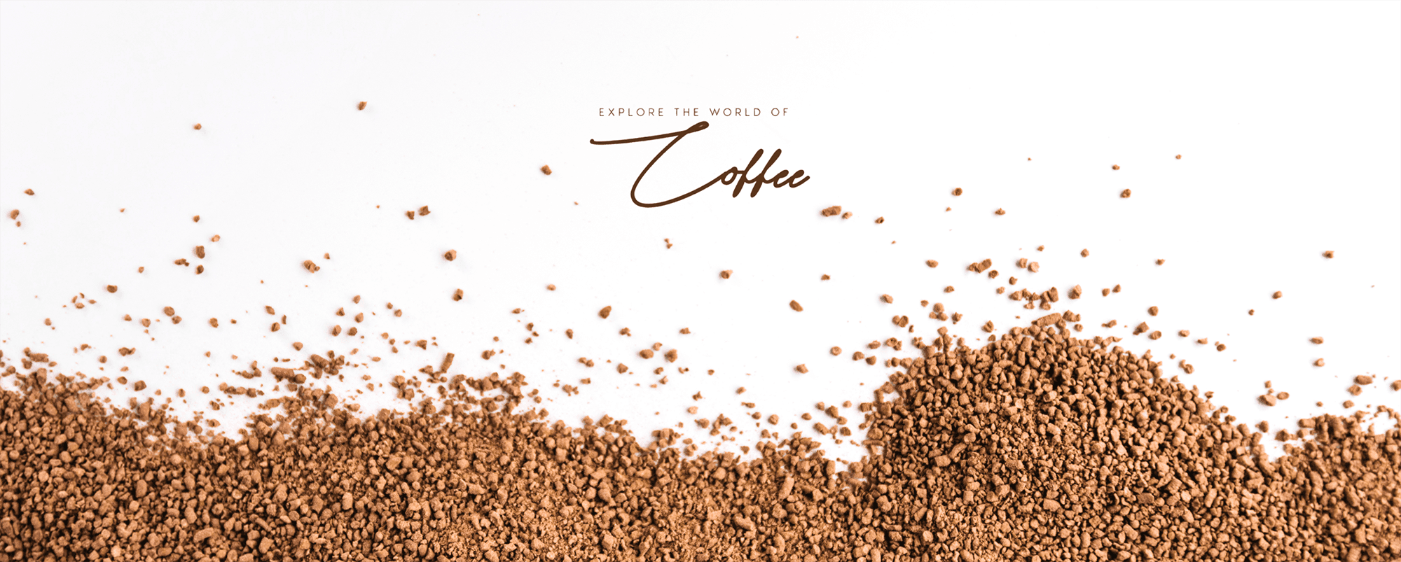 coffee beans + brand wordmark banner