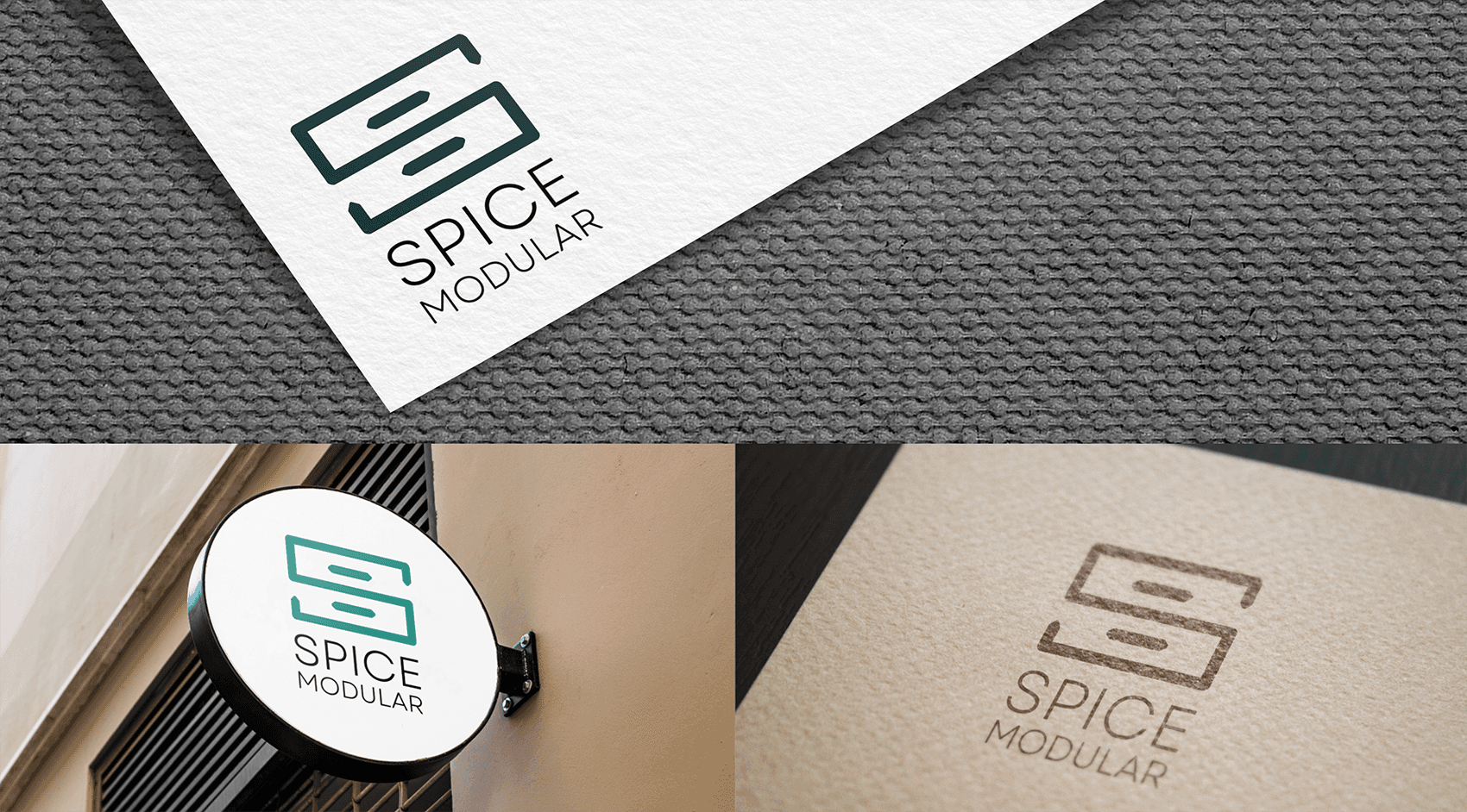 logo on notebook and signage mockup