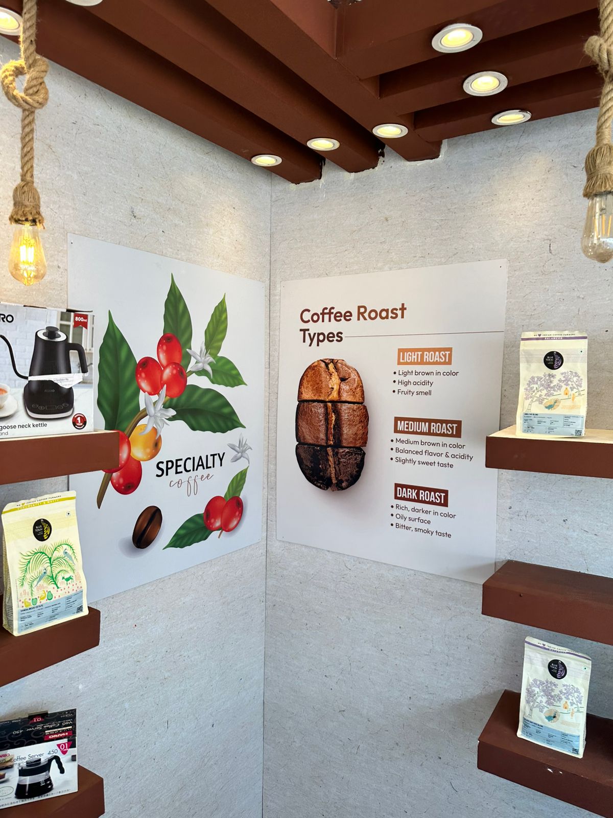 packaging on shelves