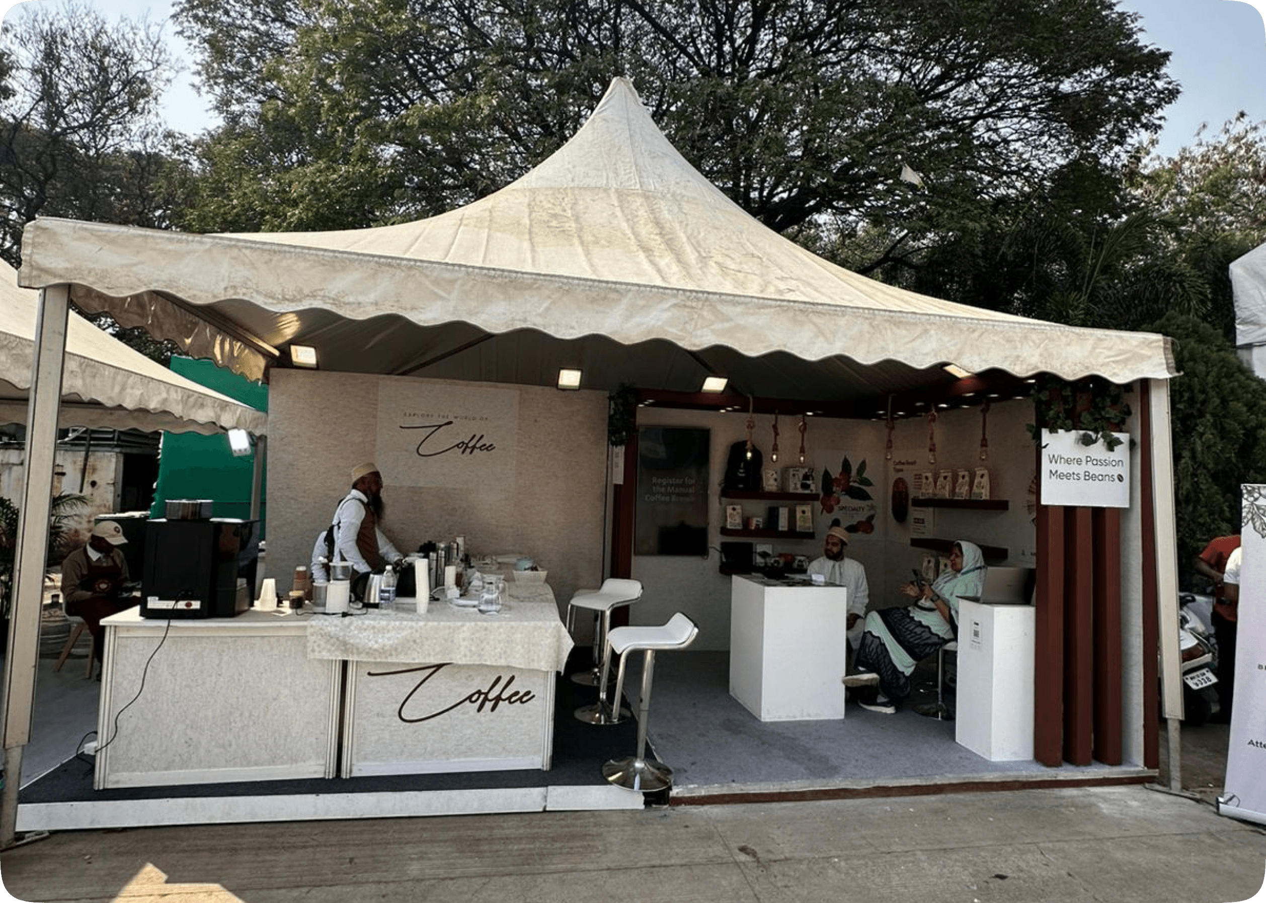 coffee stall — expo photograph