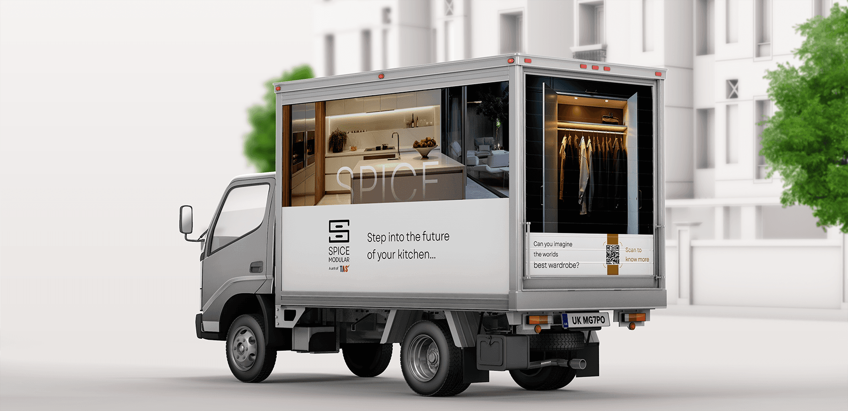 branded delivery truck